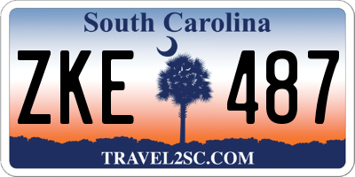 SC license plate ZKE487