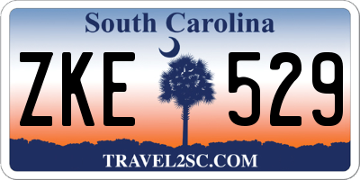 SC license plate ZKE529