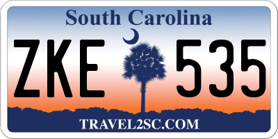 SC license plate ZKE535