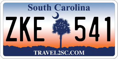 SC license plate ZKE541