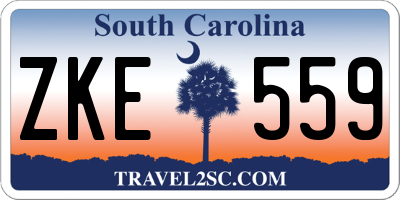 SC license plate ZKE559