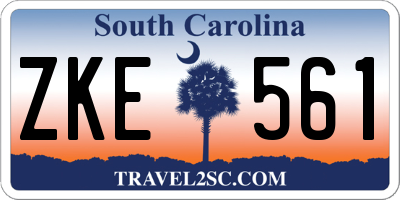 SC license plate ZKE561
