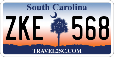 SC license plate ZKE568