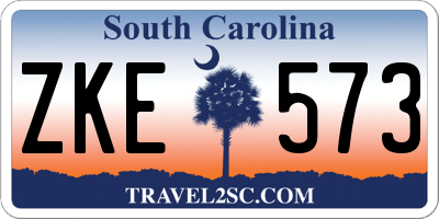 SC license plate ZKE573
