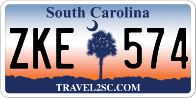 SC license plate ZKE574