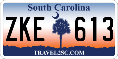 SC license plate ZKE613