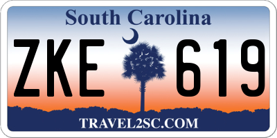 SC license plate ZKE619
