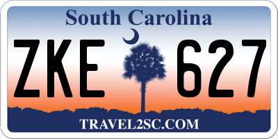SC license plate ZKE627