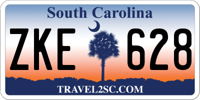 SC license plate ZKE628