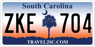 SC license plate ZKE704
