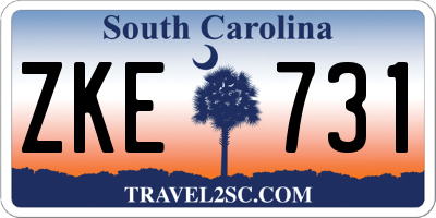 SC license plate ZKE731