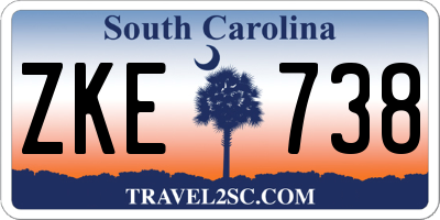 SC license plate ZKE738