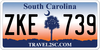 SC license plate ZKE739