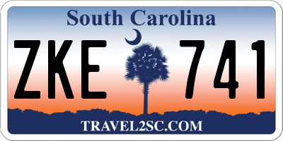 SC license plate ZKE741