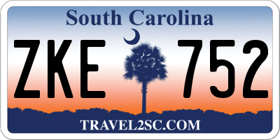 SC license plate ZKE752