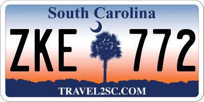 SC license plate ZKE772