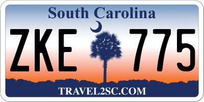 SC license plate ZKE775