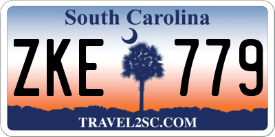 SC license plate ZKE779