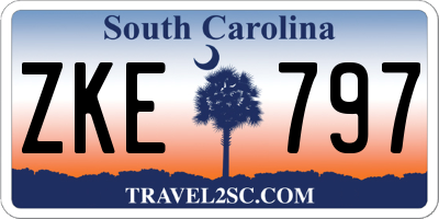 SC license plate ZKE797