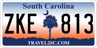 SC license plate ZKE813