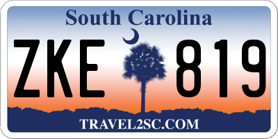 SC license plate ZKE819
