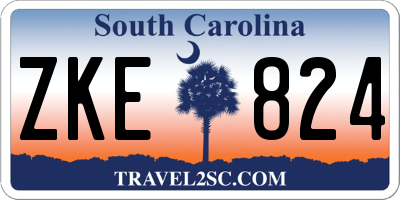 SC license plate ZKE824
