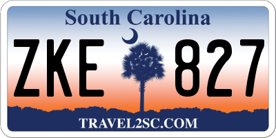 SC license plate ZKE827