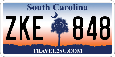 SC license plate ZKE848