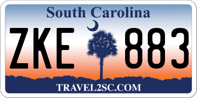 SC license plate ZKE883