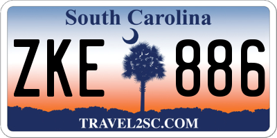 SC license plate ZKE886