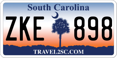 SC license plate ZKE898