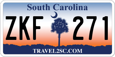 SC license plate ZKF271