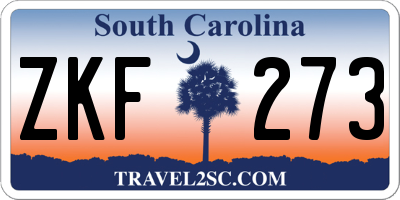 SC license plate ZKF273