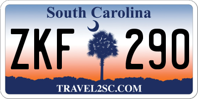 SC license plate ZKF290