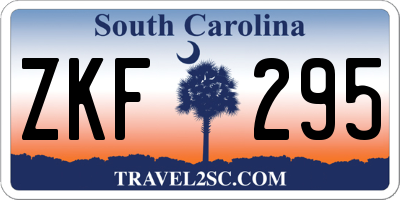 SC license plate ZKF295