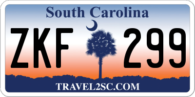 SC license plate ZKF299