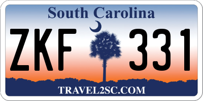 SC license plate ZKF331