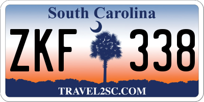 SC license plate ZKF338