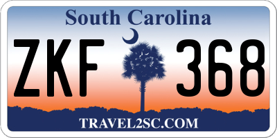 SC license plate ZKF368