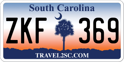 SC license plate ZKF369