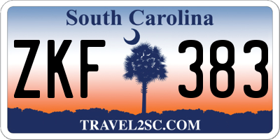 SC license plate ZKF383