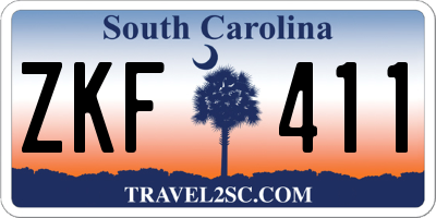 SC license plate ZKF411