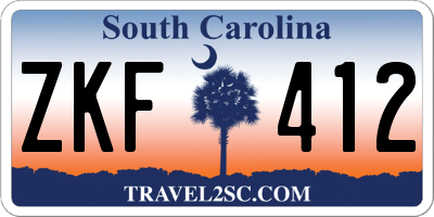 SC license plate ZKF412