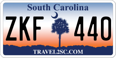 SC license plate ZKF440
