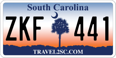 SC license plate ZKF441