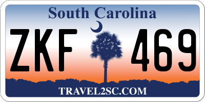 SC license plate ZKF469