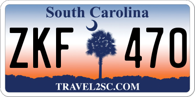 SC license plate ZKF470