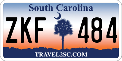 SC license plate ZKF484