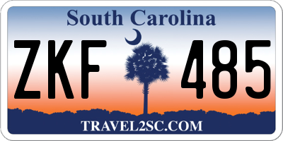 SC license plate ZKF485
