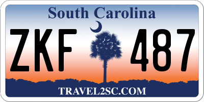 SC license plate ZKF487